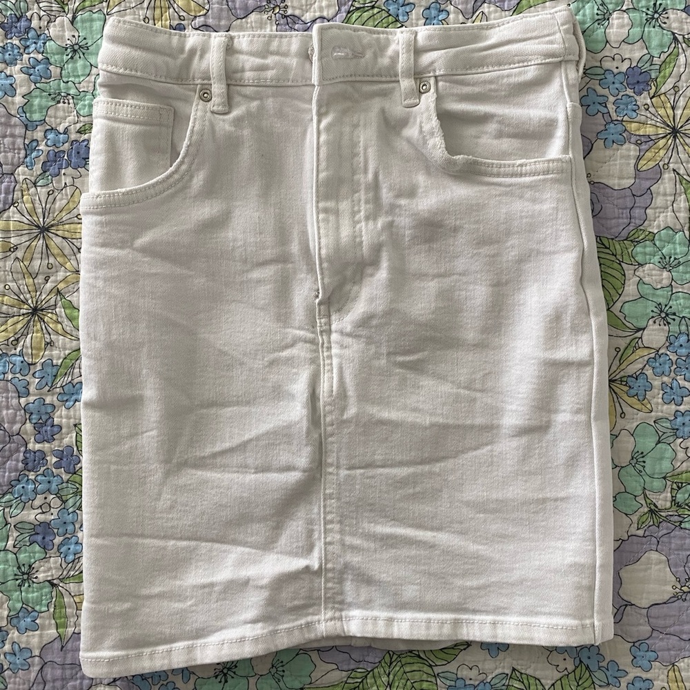 ZARA Authentic White Denim Mini Skirt